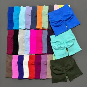 HISTELLO Sports Shorts 4.5???? High Waist Women Yoga Workout Shorts Seamless Leggings Stretch Fitness Sweatpants Gym Short